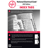 NFPA 70 National Electrical Code or handbook self adhesive index tabs 2017
